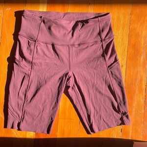 Lululemon fast and free high rise shorts